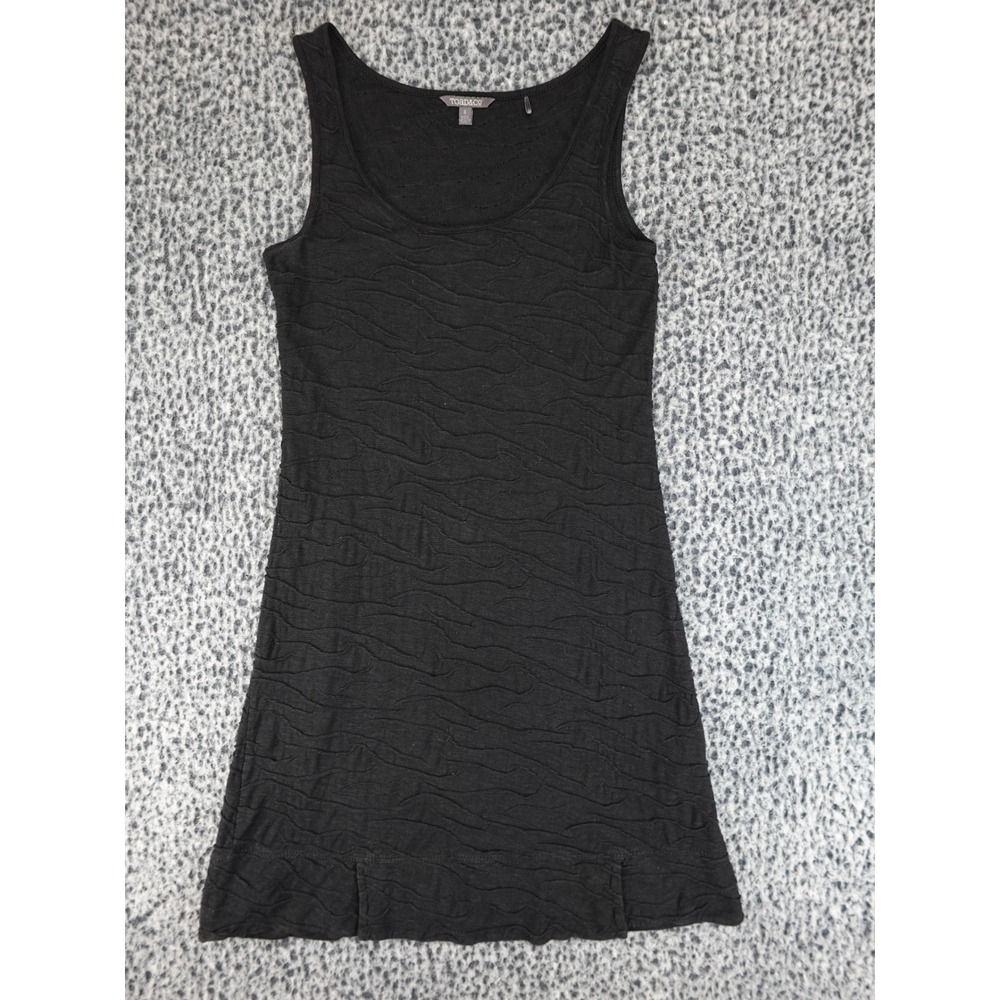 Toad&Co Samba Wave Tank Dress Womens S Black Textured Mini T1772310